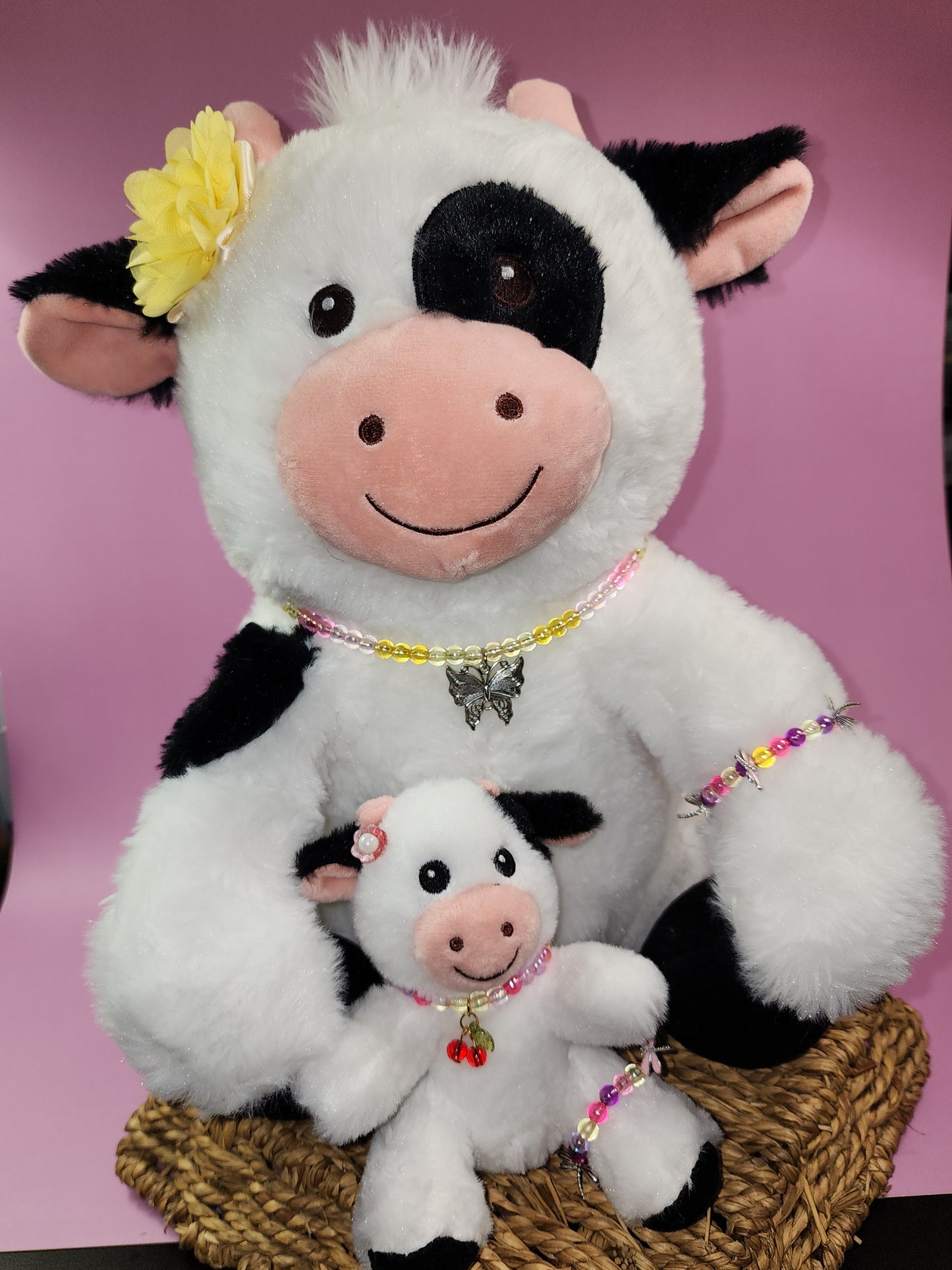 Moo Mama & Baby custom stuffies